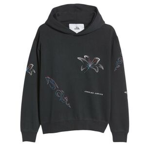 Jungles Men’s Embroidered Hoodie Large Black‎